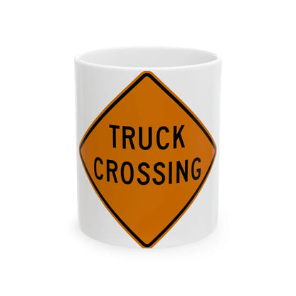 MUTCD-MI CW11-10a (Michigan) (Road Sign) White Coffee Mug 11oz - Go Mug Yourself