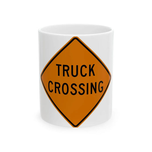 MUTCD-MI CW11-10a (Michigan) (Road Sign) White Coffee Mug 11oz - Go Mug Yourself