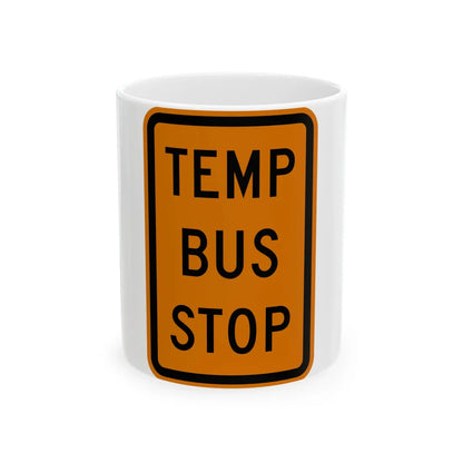 MUTCD-MI CW20-11 (Michigan) (Road Sign) White Coffee Mug 11oz - Go Mug Yourself