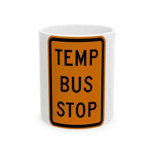 MUTCD-MI CW20-11 (Michigan) (Road Sign) White Coffee Mug 11oz - Go Mug Yourself
