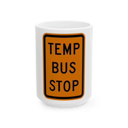 MUTCD-MI CW20-11 (Michigan) (Road Sign) White Coffee Mug 15oz - Go Mug Yourself