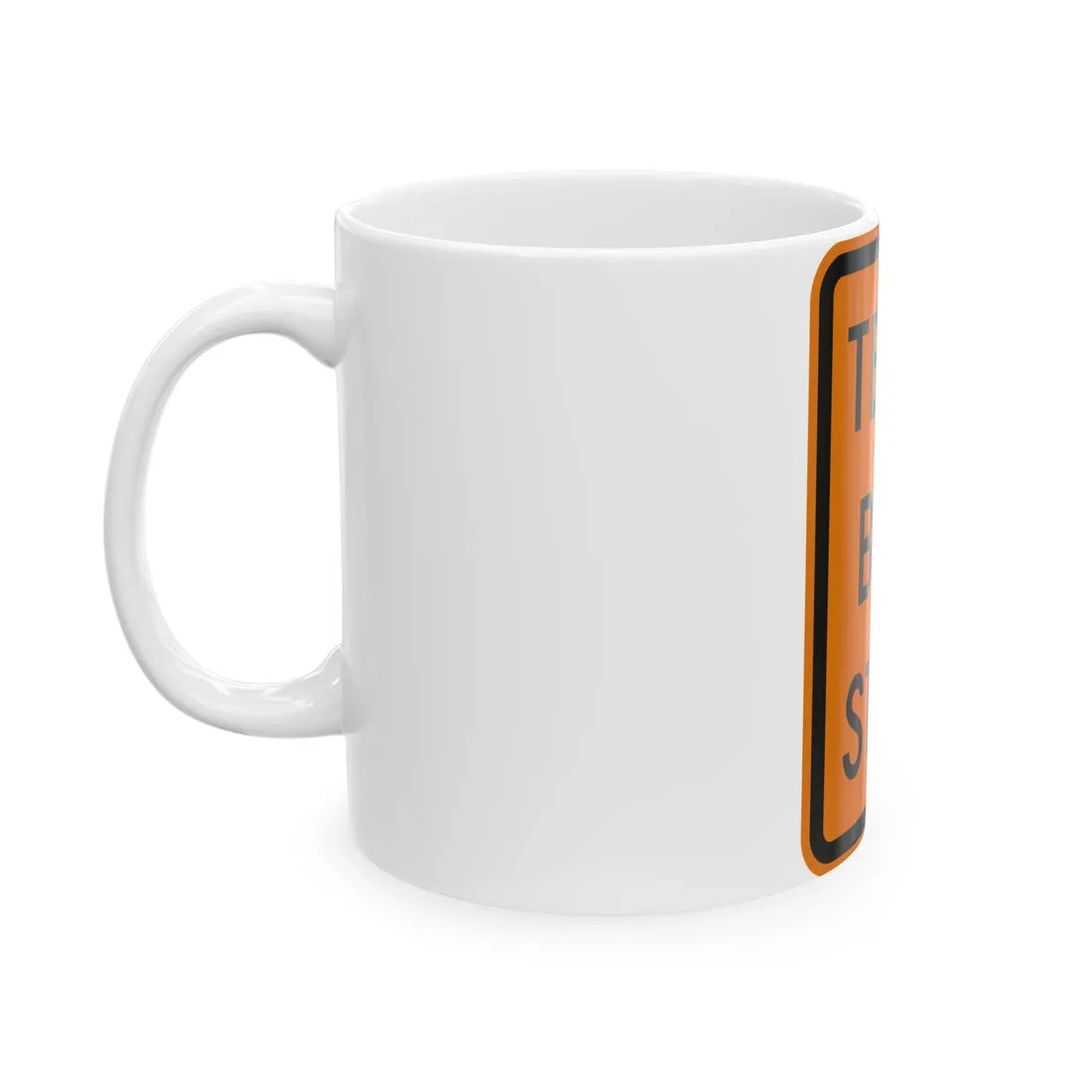 MUTCD-MI CW20-11 (Michigan) (Road Sign) White Coffee Mug - Go Mug Yourself