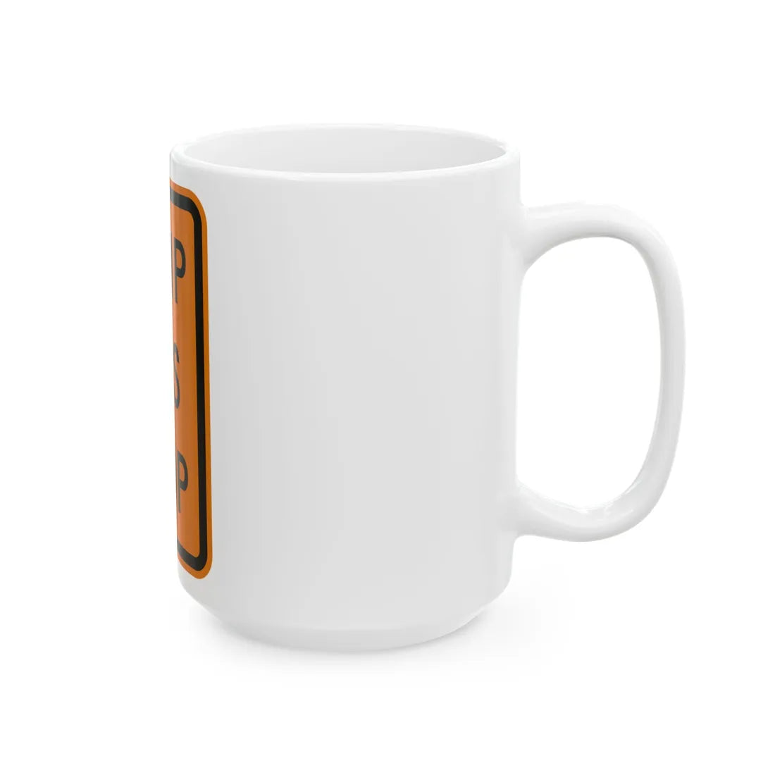 MUTCD-MI CW20-11 (Michigan) (Road Sign) White Coffee Mug - Go Mug Yourself