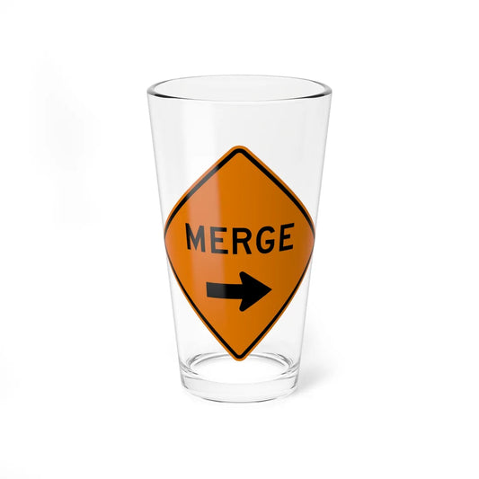 MUTCD-MI CW20-14 (Michigan) (Road Sign) Pint Glass 16oz 16oz - Go Mug Yourself