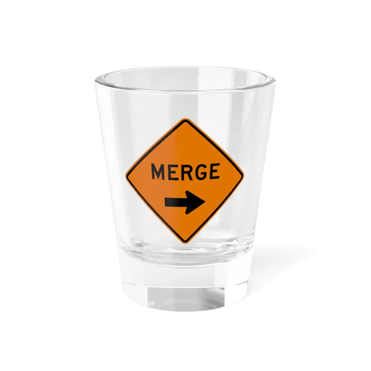 MUTCD-MI CW20-14 (Michigan) (Road Sign) Shot Glass 1.5oz 1.5oz - Go Mug Yourself