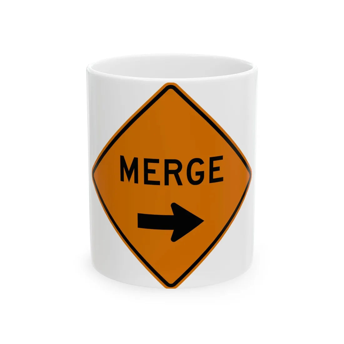 MUTCD-MI CW20-14 (Michigan) (Road Sign) White Coffee Mug 11oz - Go Mug Yourself