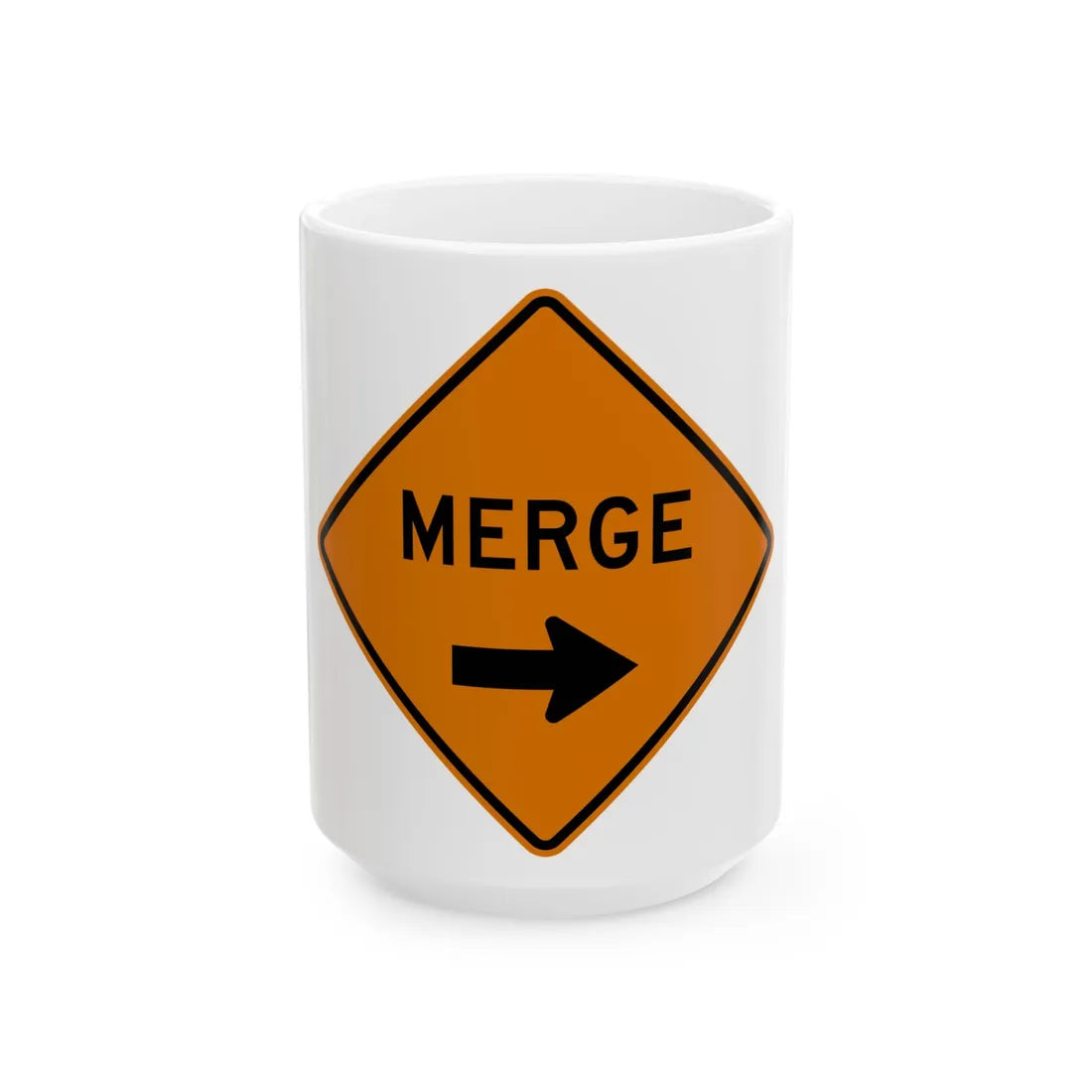 MUTCD-MI CW20-14 (Michigan) (Road Sign) White Coffee Mug 15oz - Go Mug Yourself