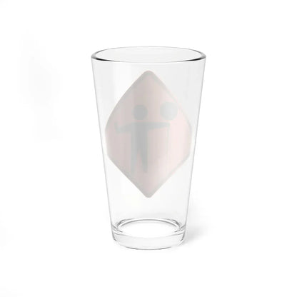 MUTCD-MI CW20-7a (Michigan) (Road Sign) Pint Glass 16oz - Go Mug Yourself