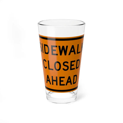 MUTCD-MI CW20-8 (Michigan) (Road Sign) Pint Glass 16oz 16oz - Go Mug Yourself