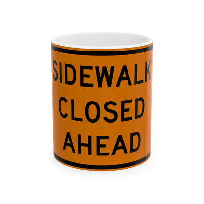 MUTCD-MI CW20-8 (Michigan) (Road Sign) White Coffee Mug 11oz - Go Mug Yourself