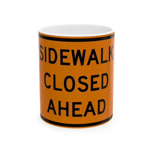 MUTCD-MI CW20-8 (Michigan) (Road Sign) White Coffee Mug 11oz - Go Mug Yourself