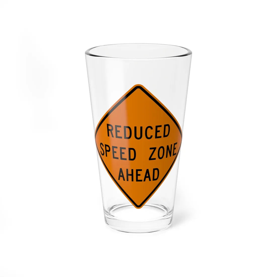 MUTCD-MI CW3-5b (Michigan) (Road Sign) Pint Glss 16oz 16oz - Go Mug Yourself