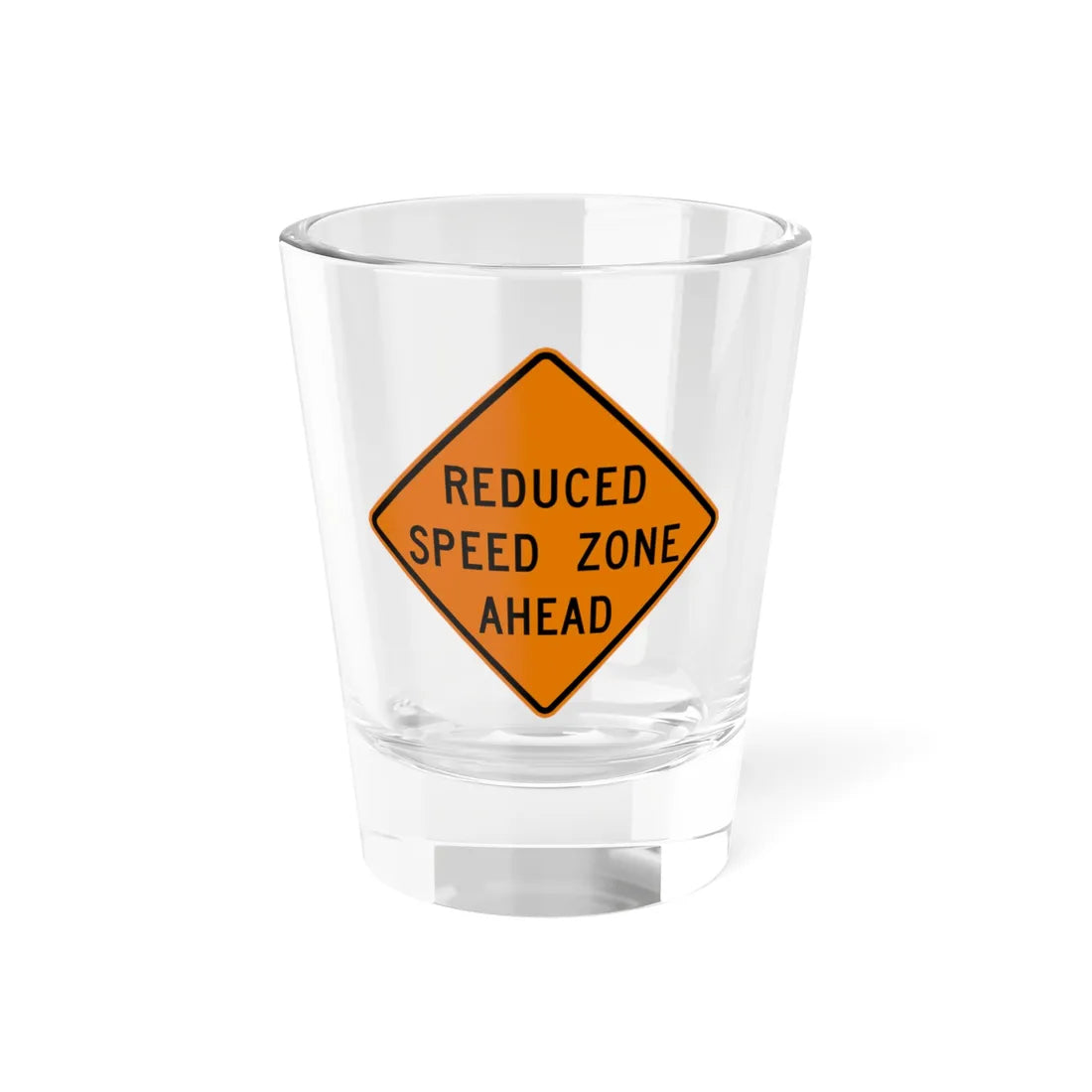 MUTCD-MI CW3-5b (Michigan) (Road Sign) Shot Glass 1.5oz 1.5oz - Go Mug Yourself