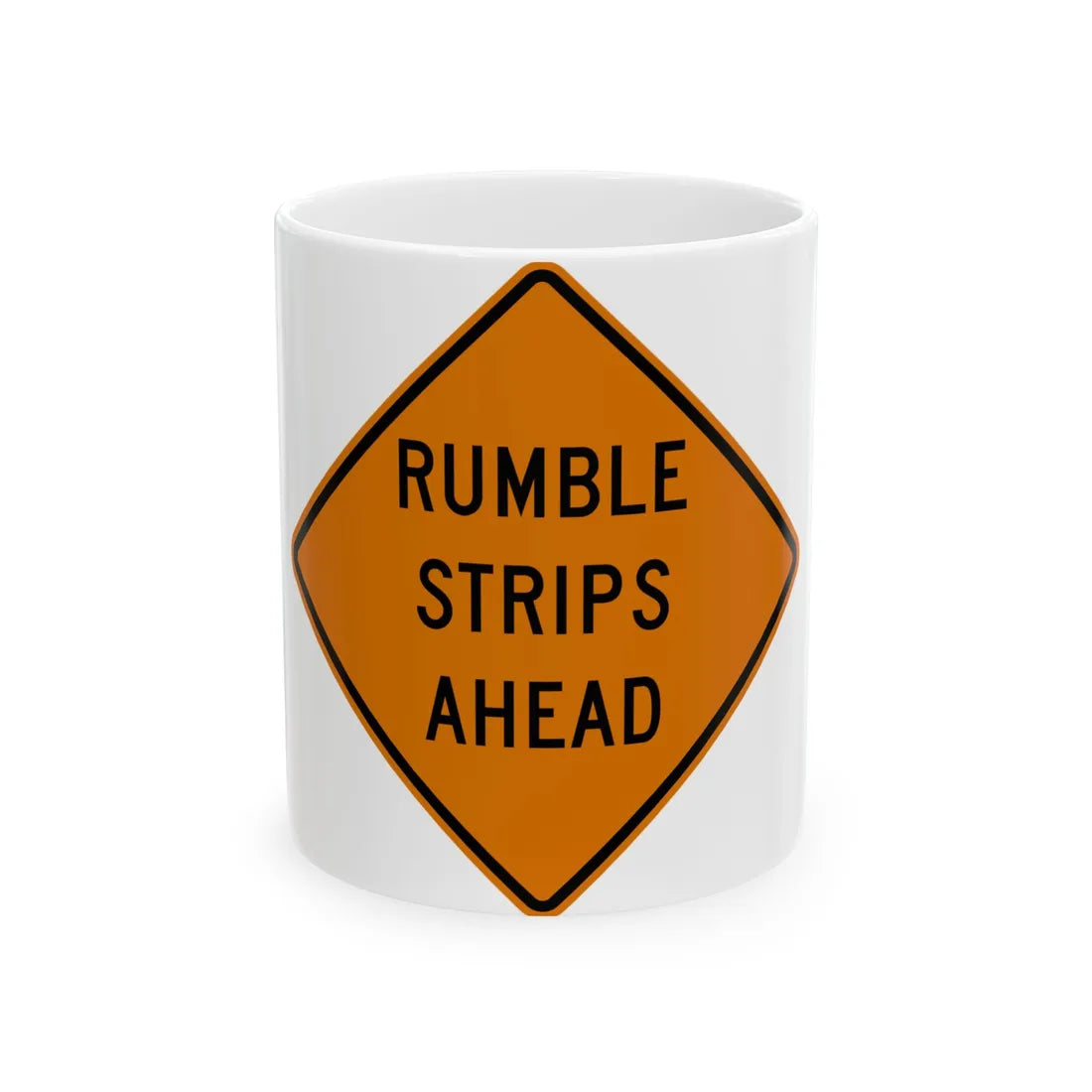 MUTCD-MI CW8-26 (Michigan) (Road Sign) White Coffee Mug 11oz - Go Mug Yourself