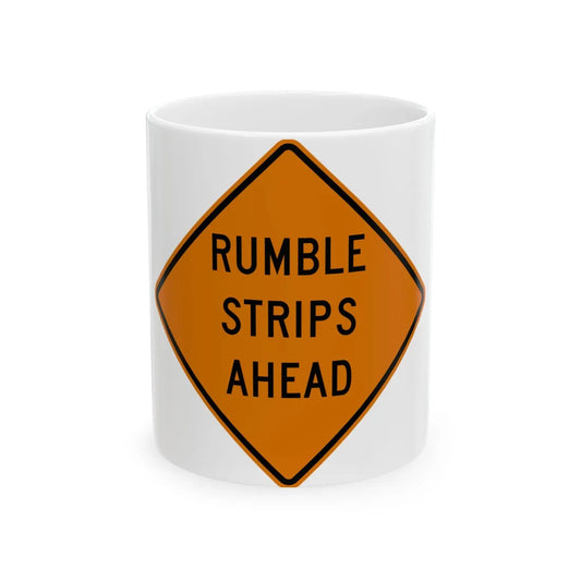 MUTCD-MI CW8-26 (Michigan) (Road Sign) White Coffee Mug 11oz - Go Mug Yourself