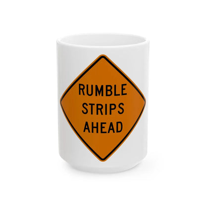 MUTCD-MI CW8-26 (Michigan) (Road Sign) White Coffee Mug 15oz - Go Mug Yourself