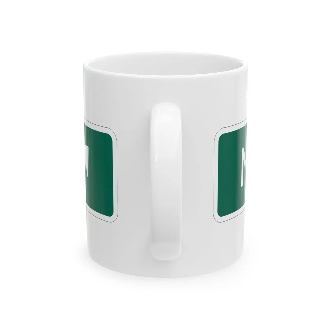 MUTCD-MI D1-1b (Michigan) (Road Sign) White Coffee Mug - Go Mug Yourself
