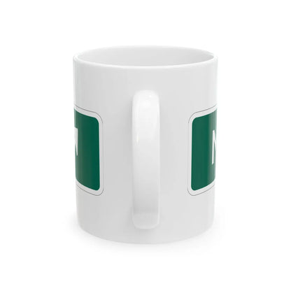 MUTCD-MI D1-1b (Michigan) (Road Sign) White Coffee Mug - Go Mug Yourself