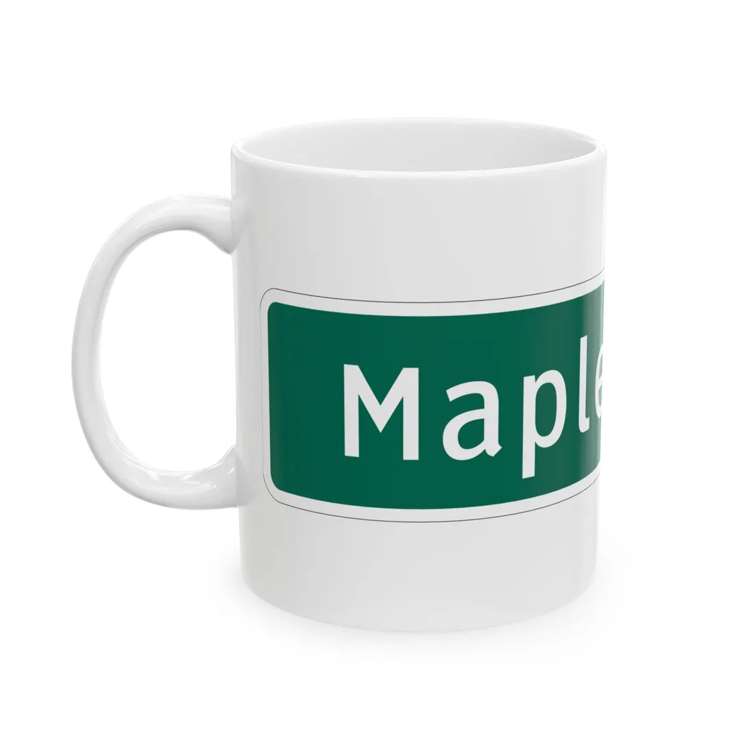 MUTCD-MI D1-1b (Michigan) (Road Sign) White Coffee Mug - Go Mug Yourself