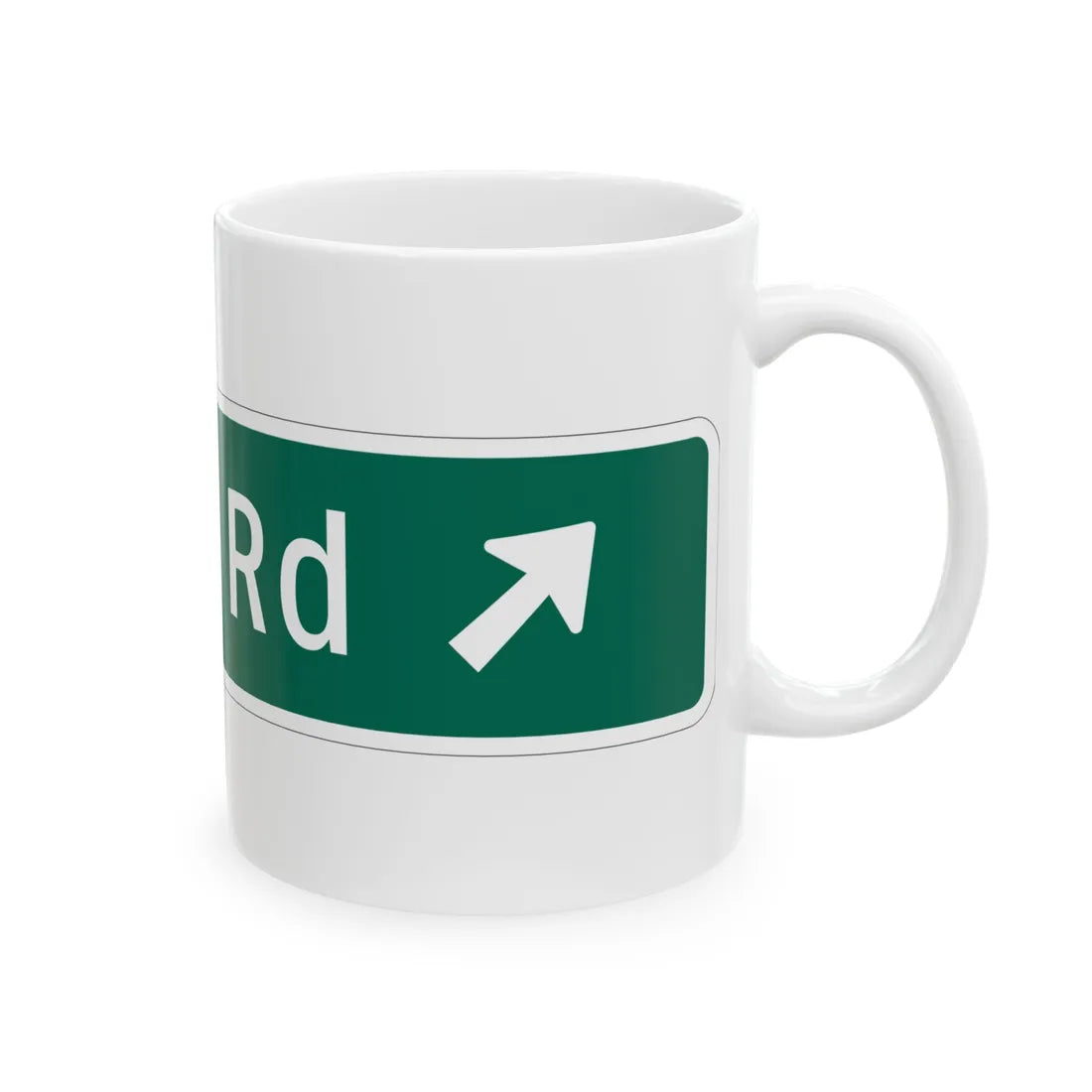 MUTCD-MI D1-1b (Michigan) (Road Sign) White Coffee Mug - Go Mug Yourself