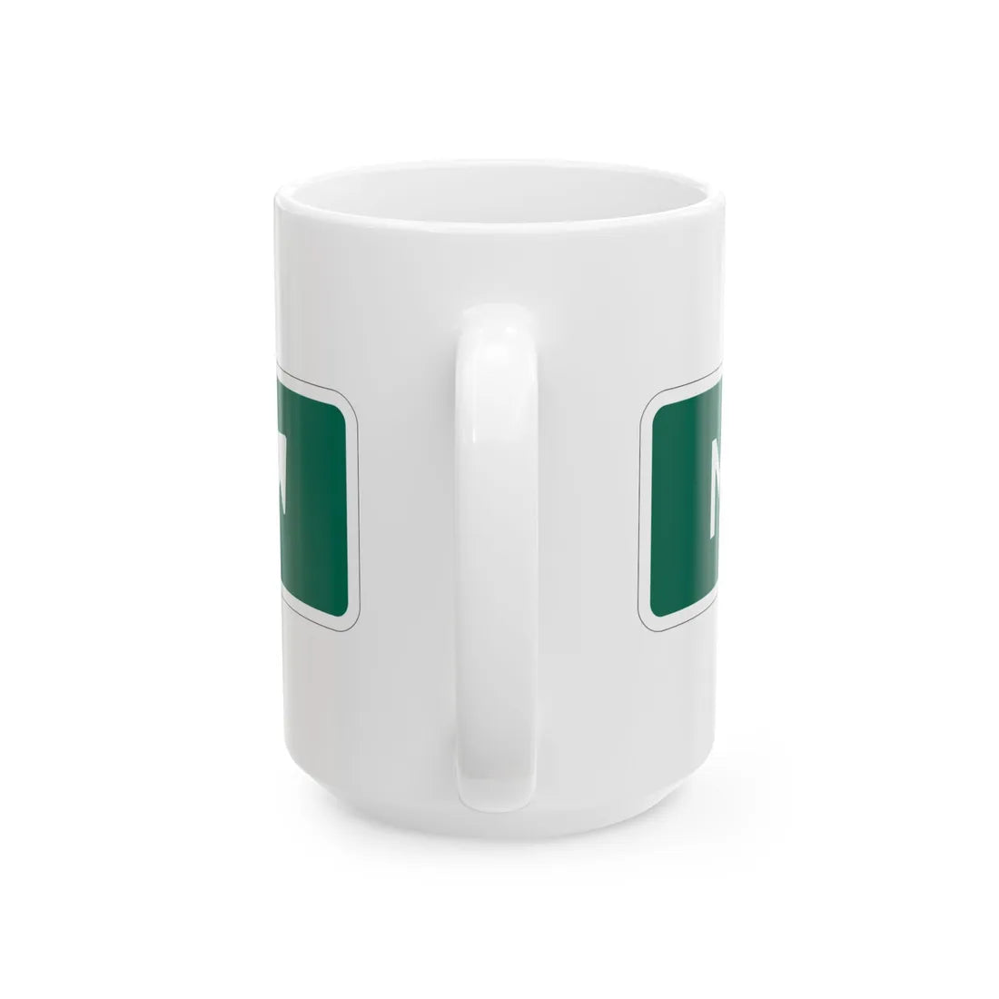 MUTCD-MI D1-1b (Michigan) (Road Sign) White Coffee Mug - Go Mug Yourself