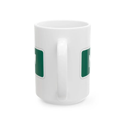MUTCD-MI D1-1b (Michigan) (Road Sign) White Coffee Mug - Go Mug Yourself