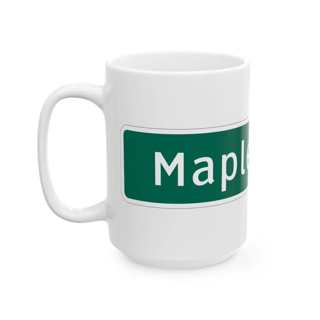 MUTCD-MI D1-1b (Michigan) (Road Sign) White Coffee Mug - Go Mug Yourself