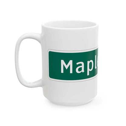 MUTCD-MI D1-1b (Michigan) (Road Sign) White Coffee Mug - Go Mug Yourself