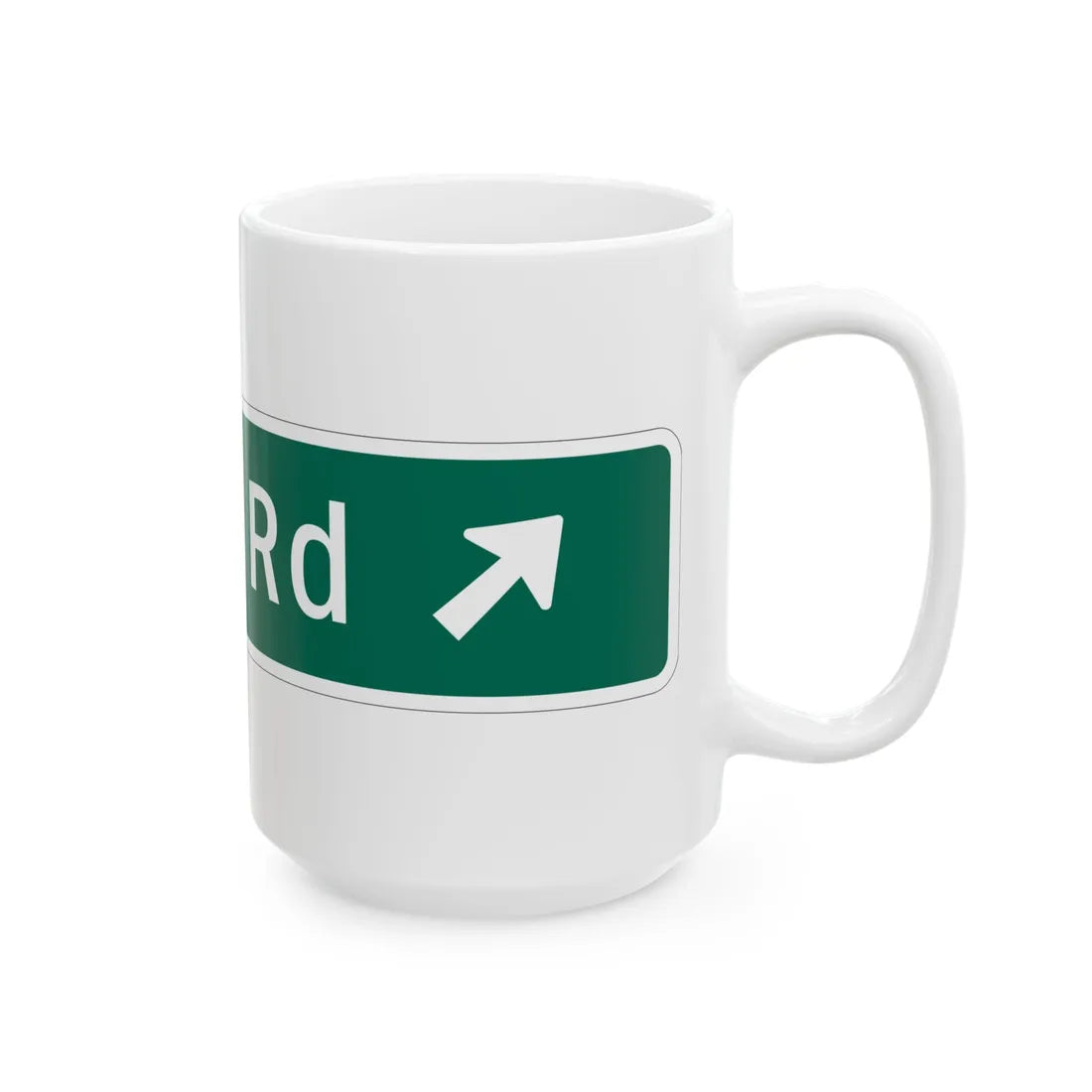 MUTCD-MI D1-1b (Michigan) (Road Sign) White Coffee Mug - Go Mug Yourself