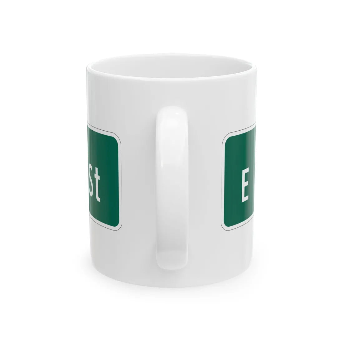 MUTCD-MI D3-1 (Michigan) (Road Sign) White Coffee Mug - Go Mug Yourself