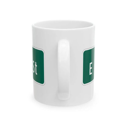 MUTCD-MI D3-1 (Michigan) (Road Sign) White Coffee Mug - Go Mug Yourself