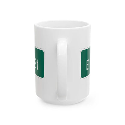 MUTCD-MI D3-1 (Michigan) (Road Sign) White Coffee Mug - Go Mug Yourself