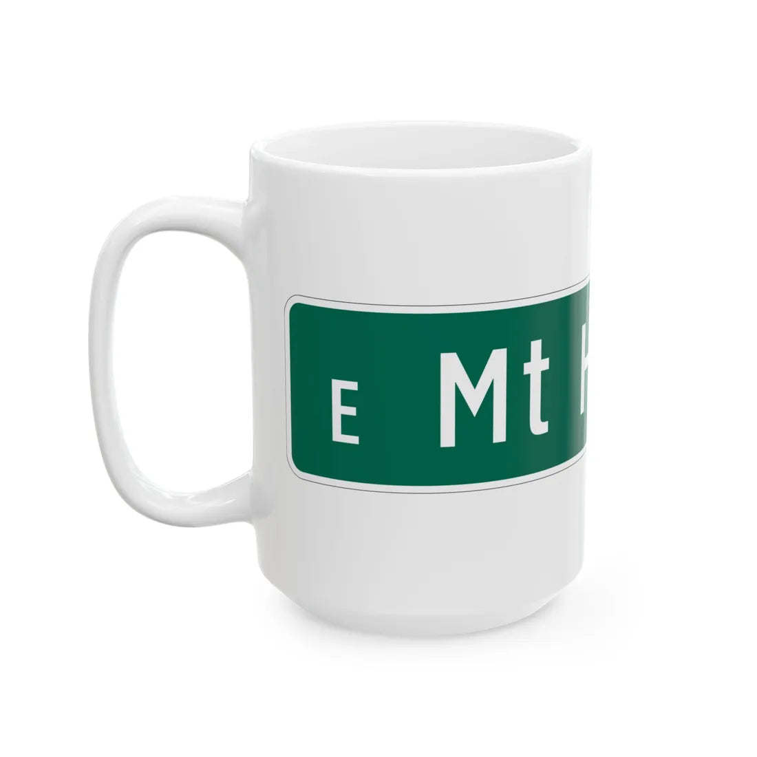 MUTCD-MI D3-1 (Michigan) (Road Sign) White Coffee Mug - Go Mug Yourself