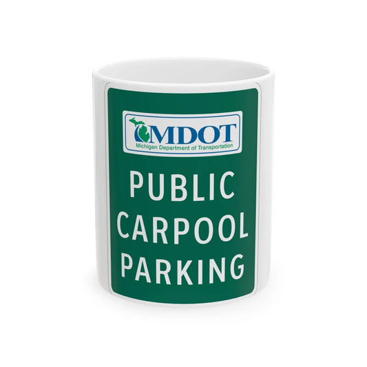 MUTCD-MI D4-4 (Michigan) (Road Sign) White Coffee Mug 11oz - Go Mug Yourself