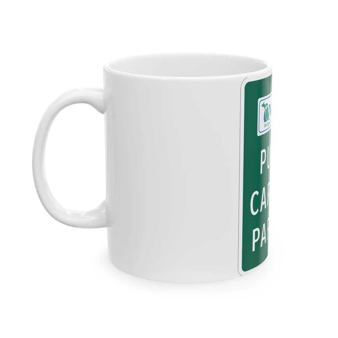 MUTCD-MI D4-4 (Michigan) (Road Sign) White Coffee Mug - Go Mug Yourself