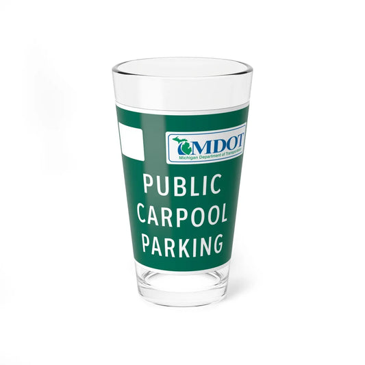 MUTCD-MI D4-4a (Michigan) (Road Sign) Pint Glass 16oz 16oz - Go Mug Yourself