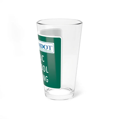 MUTCD-MI D4-4a (Michigan) (Road Sign) Pint Glass 16oz - Go Mug Yourself