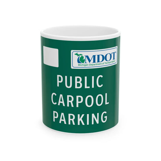MUTCD-MI D4-4a (Michigan) (Road Sign) White Coffee Mug 11oz - Go Mug Yourself