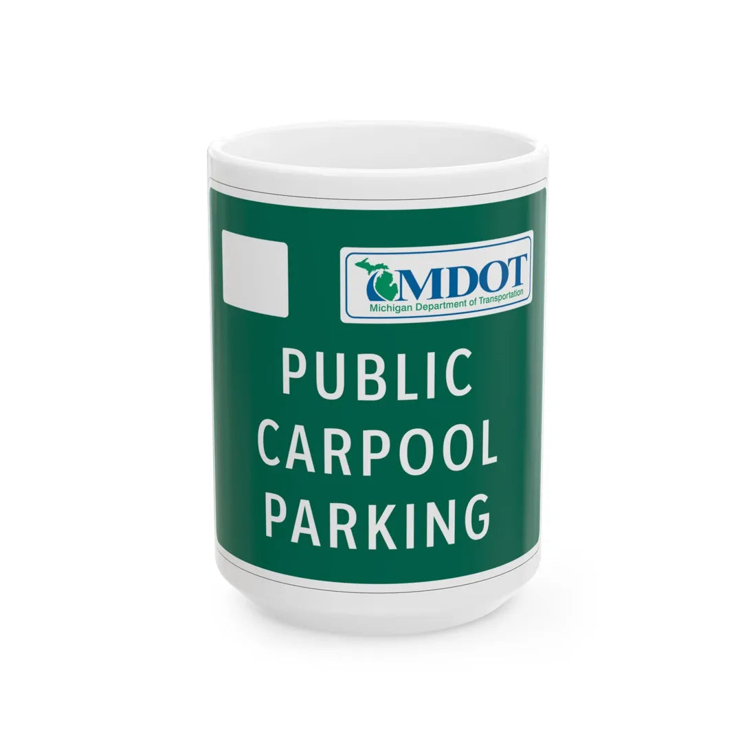 MUTCD-MI D4-4a (Michigan) (Road Sign) White Coffee Mug 15oz - Go Mug Yourself