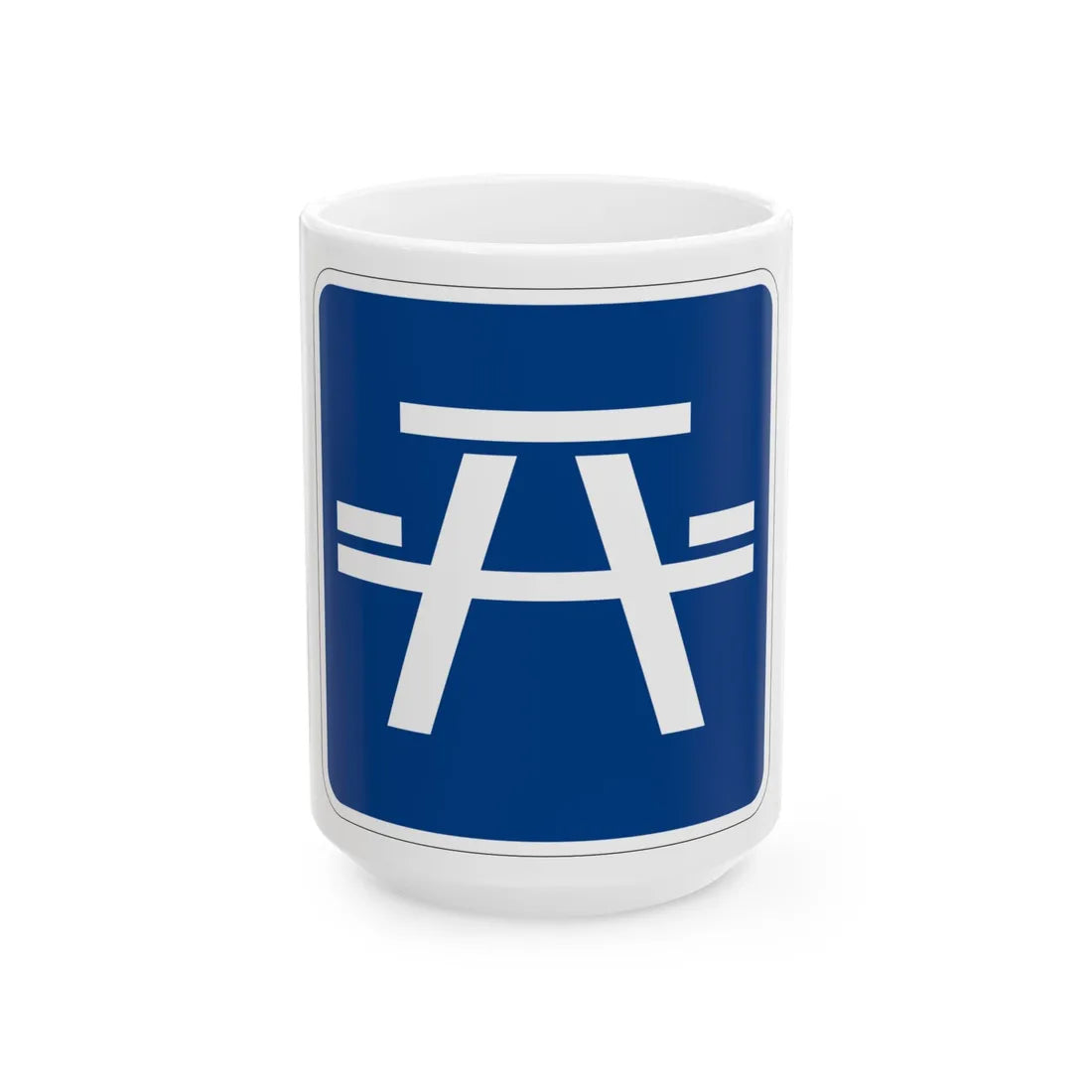 MUTCD-MI D5-5a (Michigan) (Road Sign) White Coffee Mug 15oz - Go Mug Yourself