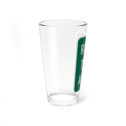 MUTCD-MI I16-1 (Michigan) (Road Sign) Pint Glass 16oz - Go Mug Yourself