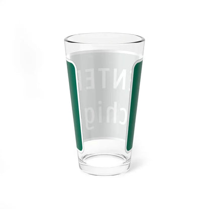 MUTCD-MI I2-1 (Michigan) (Road Sign) Pint Glass 16oz - Go Mug Yourself