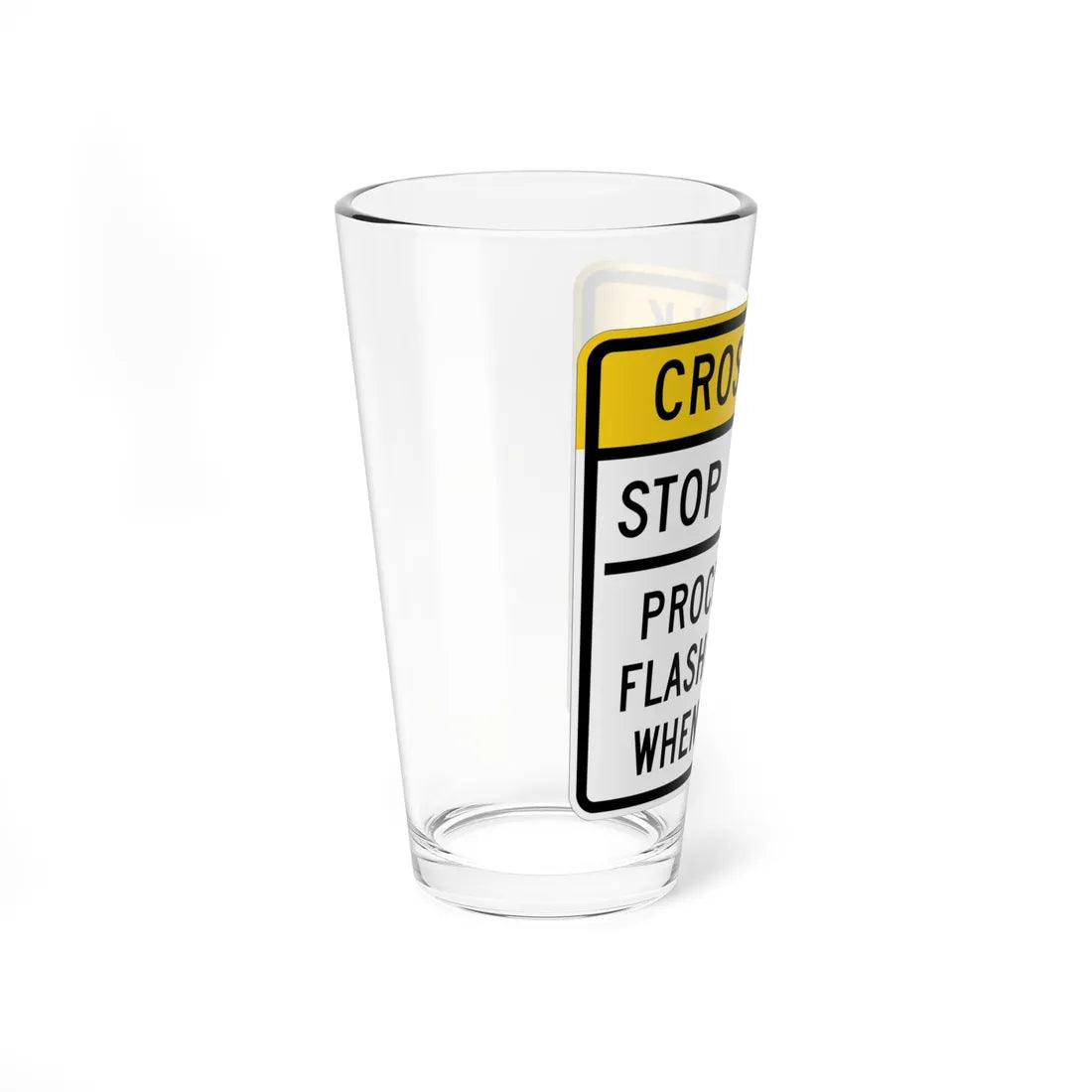 MUTCD-MI R10-23b (Michigan) (Road Sign) Pint Glass 16oz - Go Mug Yourself