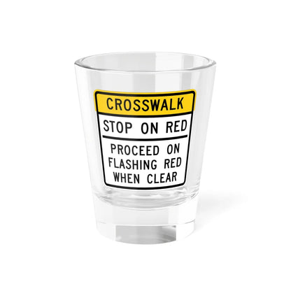 MUTCD-MI R10-23b (Michigan) (Road Sign) Shot Glass 1.5oz 1.5oz - Go Mug Yourself