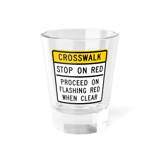 MUTCD-MI R10-23b (Michigan) (Road Sign) Shot Glass 1.5oz 1.5oz - Go Mug Yourself