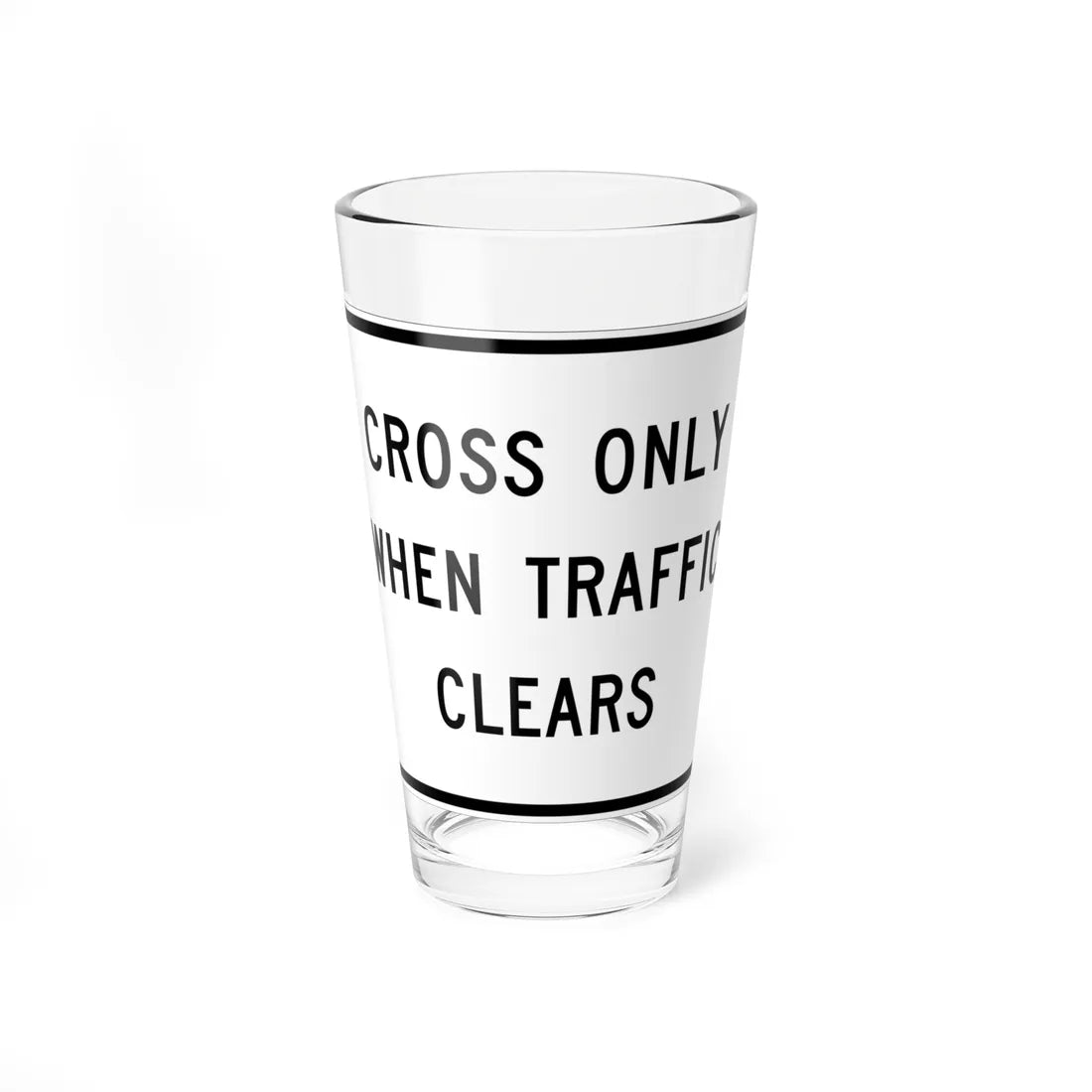 MUTCD-MI R10-4c (Michigan) (Road Sign) Pint Glass 16oz 16oz - Go Mug Yourself