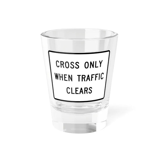 MUTCD-MI R10-4c (Michigan) (Road Sign) Shot Glass 1.5oz 1.5oz - Go Mug Yourself