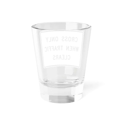MUTCD-MI R10-4c (Michigan) (Road Sign) Shot Glass 1.5oz - Go Mug Yourself
