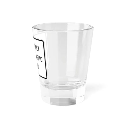 MUTCD-MI R10-4c (Michigan) (Road Sign) Shot Glass 1.5oz - Go Mug Yourself