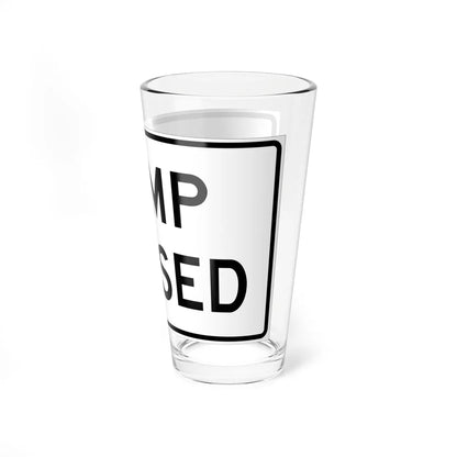 MUTCD-MI R11-2a (Michigan) (Road Sign) Pint Glass 16oz - Go Mug Yourself